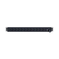 PDU CYBERPOWER BÁSICO PARA DISTRIBUCIÓN DE ENERGÍA, CON 12 TOMAS NEMA 5-15R TRASERAS, 1UR, 15 AMP, 120 VCA, PDU15B12R