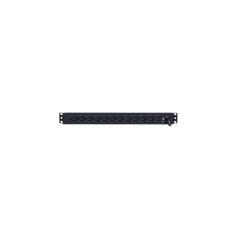 PDU CYBERPOWER BÁSICO PARA DISTRIBUCIÓN DE ENERGÍA, CON 12 TOMAS NEMA 5-15R TRASERAS, 1UR, 15 AMP, 120 VCA, PDU15B12R