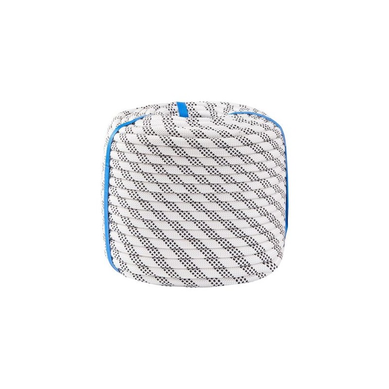 CUERDA DE NYLON DE 1/2 PULGADA Y 100 PIES, CUERDA DE ARBORISTA DE ESCALADA DOBLE TRENZADA DE POLIÉSTER, CUERDA DE SEGURIDAD PARA