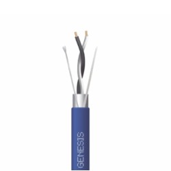 BOBINA DE CABLE DE COMUNICACIÓN GENESIS 3320-2106 BLINDADO 2X22 AWG 305 METROS AZUL INTERIOR CMP CL3P FPLP FT6 PARA CONTROL DE D