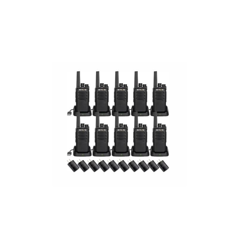RADIOS DE COMUNICACIÓN RETEVIS RT68 DE LARGO ALCANCE PARA USO PROFESIONAL 10PZ