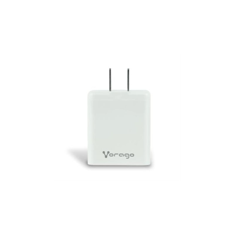 CARGADOR VORAGO QUICK CHARGE AU-350 PARA PARED 3.0A PD 20W USB A-C COLOR BLANCO