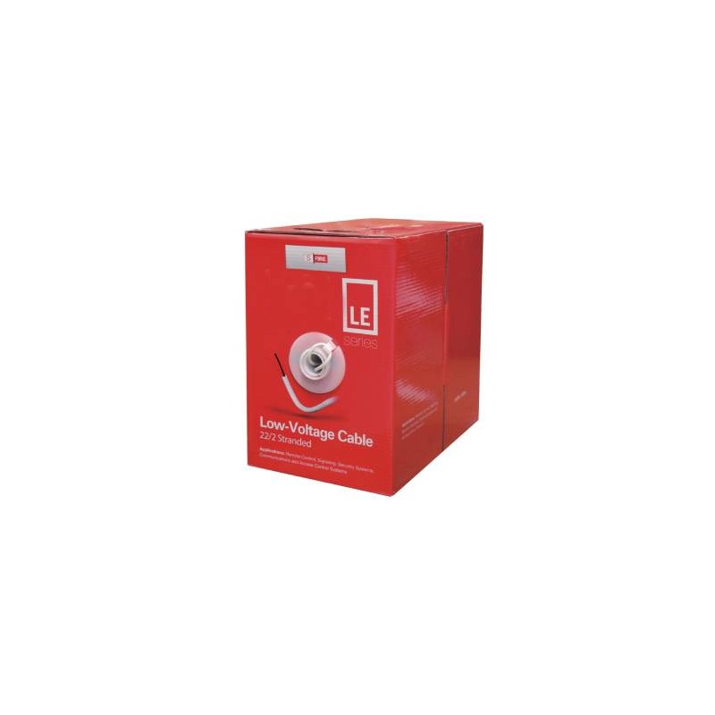 SFIRE BOBINA DE CABLE PARA ALARMA DE 2 CONDUCTORES, 305 METROS, BLANCO