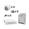 KIT TURBOHD HIKVISION KH1080P8EWFH 1080P DVR 8CH AUDIO COAXITRON + 8 CÁMARAS MICRÓFONO INTEGRADO, LUZ BLANCA + IR, FUENTE Y ACCE