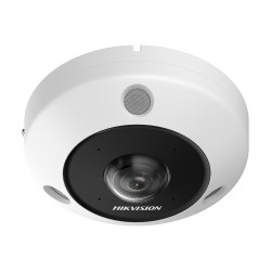 CÁMARA FISHEYE IP HIKVISION DS-2CD6365G1-IVS 6MP 360°, DEWARPING, HEAT MAP, CONTEO DE PERSONAS, IR 15M, IP67, IK10, AUDIO, ALARM