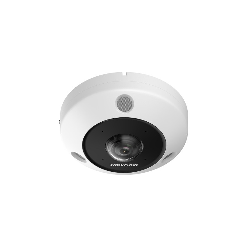 CÁMARA FISHEYE IP HIKVISION DS-2CD6365G1-IVS 6MP 360°, DEWARPING, HEAT MAP, CONTEO DE PERSONAS, IR 15M, IP67, IK10, AUDIO, ALARM