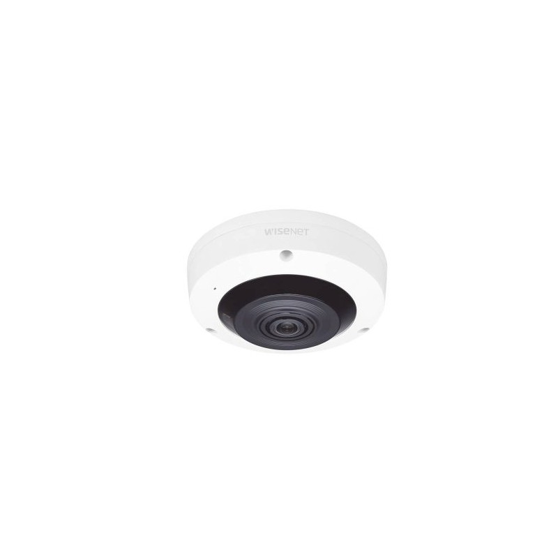CÁMARA DE SEGURIDAD HANWHA TECHWIN WISENET IP FISHEYE IP INTERIOR 6 MEGAPIXEL, WDR 120DB, IR 15M, PTZ DIGITAL 8X, VIDEO ANALÍTIC