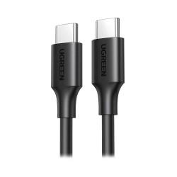 CABLE UGREEN USB-C A USB-C, 1 METRO, CARGA RÁPIDA DE HASTA 60W, TRANSFERENCIA DE DATOS DE 480 MBPS, PD3.0, QC 4.0/3.0/2.0, FPC, 