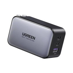 CARGADOR UGREEN DE 65W SERIE NEXODE, 3 PUERTOS DE CARGA RÁPIDA, 2 USB-C, 1 USB-A, TECNOLOGÍA GAN II, POWER DELIVERY 3.0, QUICK C