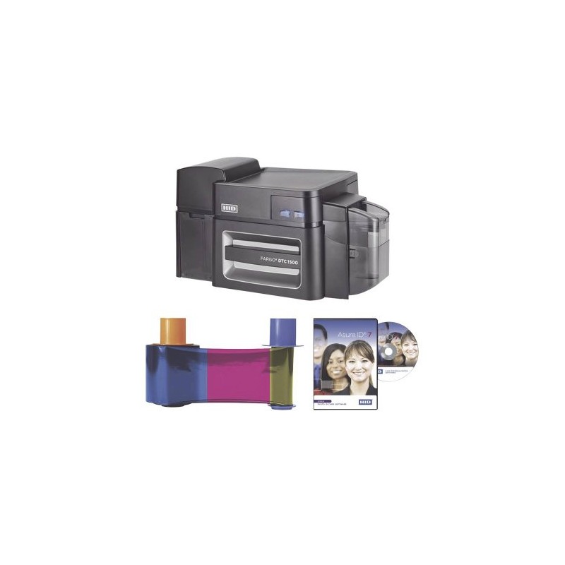 KIT DE IMPRESORA DE TARJETAS HID PROFESIONAL DE DOBLE CARA DTC1500, BORRADO INFORMACIÓN, MARCA DE AGUA, INCLUYE RIBBON Y SOFTWAR