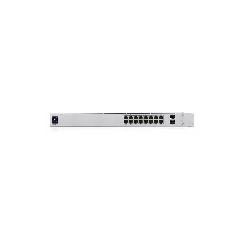 SWITCH UBIQUITI NETWORKS GIGABIT ETHERNET USW-16-POE, 16 PUERTOS 10/100/1000MBPS + 2 PUERTOS SFP, 36GBIT/S, ADMINISTRABLE, USW-1