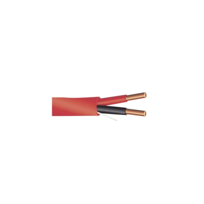 BOBINA DE CABLE LINKEDPRO PARA ALARMA CONTRA INCENDIOS, BOBINA DE 305 METROS, 2 X 18 AWG, ROJO, TIPO FPLR, (UL) FT4, IDEAL PARA 