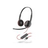 AUDÍFONOS POLY CON MICRÓFONO BINAURAL BLACKWIRE 3220, ALÁMBRICO, USB A, NEGRO, 80S02A6