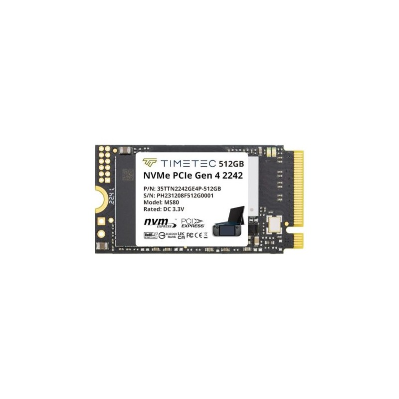 UNIDAD DE MEMORIA SSD NVME TIMETEC SSD M.2 2242 NVME PCIE GEN4X4
