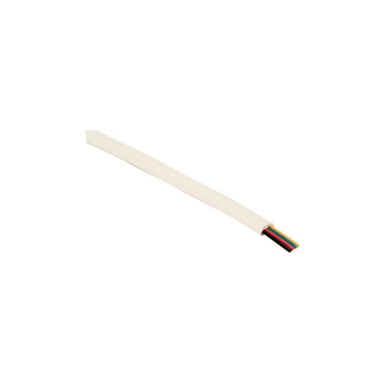 CABLE TELEFÓNICO MODULAR, 4 VÍAS, 28 AWG, COLOR MARFIL 150 METROS