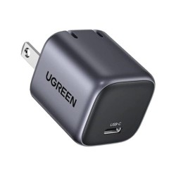 CARGADOR DE PARED UGREEN MINI NEXODE 30W, ADAPTADOR USB-C, GAN II, POWER DELIVERY 3.0, ALTA EFICIENCIA, CARGA INTELIGENTE Y COMP