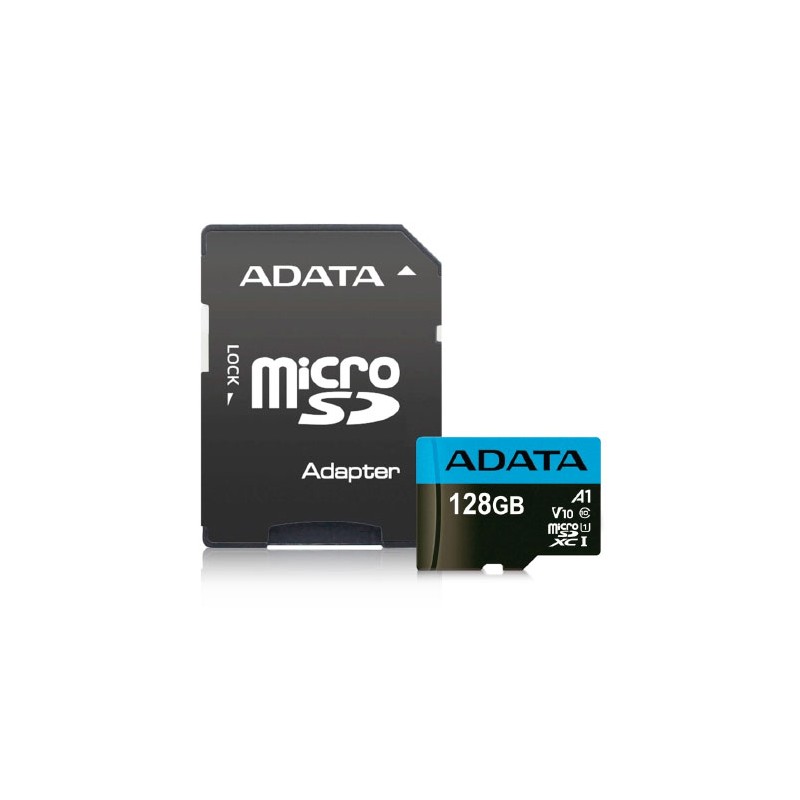 MEMORIA ADATA MICRO SDXC/SDHC UHS-I 128GB CLASE 10 A1 100MB/25MB SEG V10 C/ADAPTADOR