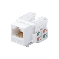 MÓDULO JACK KEYSTONE CAT6 CON TERMINACIÓN 110 PUNCHDOWN PARA FACEPLATE COLOR BLANCO