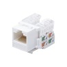 MÓDULO JACK KEYSTONE CAT6 CON TERMINACIÓN 110 PUNCHDOWN PARA FACEPLATE COLOR BLANCO