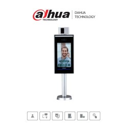 CONTROL DE ACCESO DAHUA CON RECONOCIMIENTO FACIAL Y MEDICIÓN DE TEMPERATURA, PANTALLA TOUCH DE 7 PULGADAS, SOPORTA 100,000 USUAR
