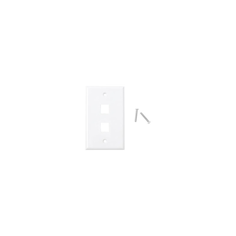 LINKEDPRO PLACA DE PARED RJ-45, 2 PUERTOS, BLANCO, LP-FP-17