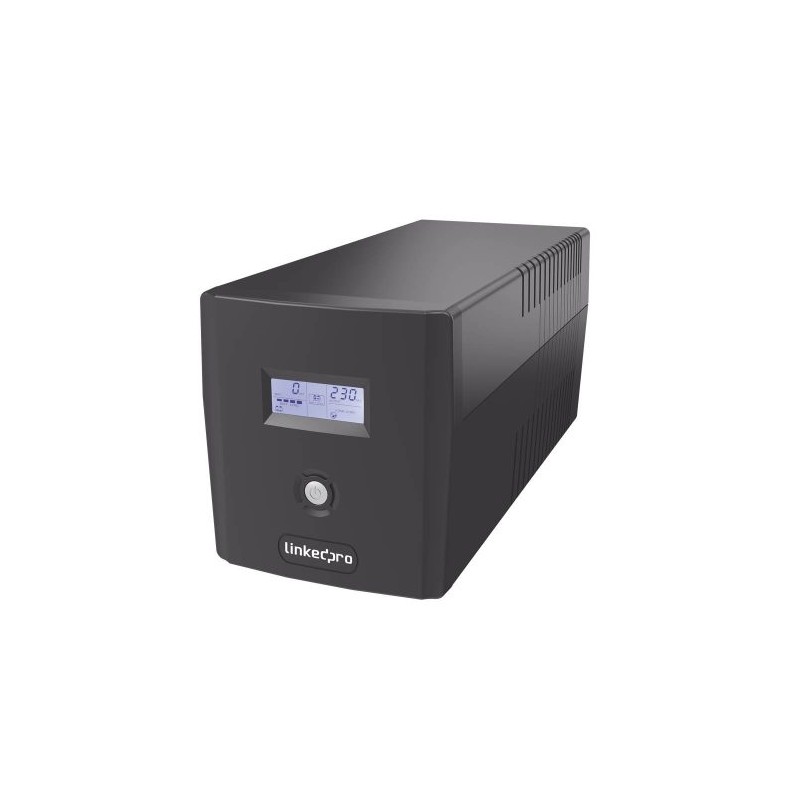 UPS LINKEDPRO 1200VA/720W LÍNEA INTERACTIVA CON PANTALLA LCD, 6 TOMAS 5-15R (4 RESPALDADAS), PROTECCIÓN RJ45 Y REGULACIÓN DE VOL