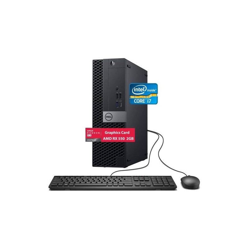 COMPUTADORA DE ESCRITORIO DELL OPTIPLEX 7050 SFF PC DE SOBREMESA, AMD RADEON RX550 2GB, INTEL I7-7700 4 NÚCLEOS 3.40GHZ-4.0GHZ 1