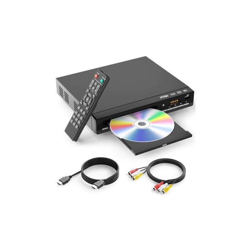 REPRODUCTOR DE DVD LOMENTICS ALL-REGION, COMPATIBLE CON TV, SONIDO DE ALTA CALIDAD CON HDMI Y RCA, RESOLUCIÓN	1920 X 1080, CONTR