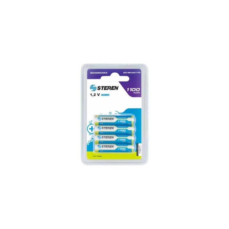 STEREN PILAS RECARGABLES AAA, 1.2V, NIMH, 4 PIEZAS, BAT-NM-AAA/1100