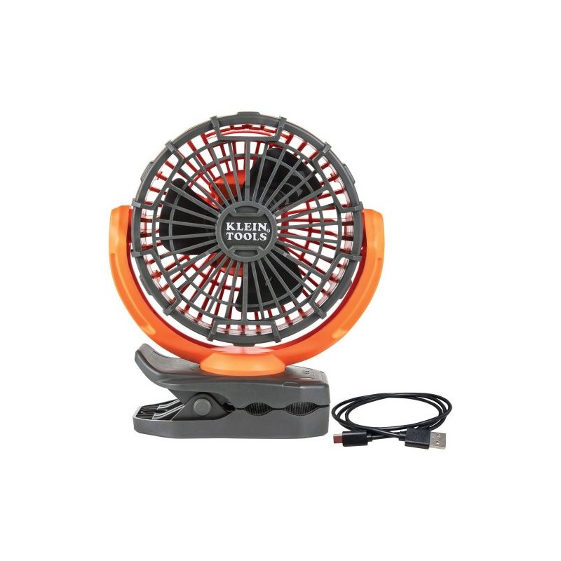 VENTILADOR PERSONAL KLEIN TOOLS PJSFM1, 2 VELOCIDADES, 10?, NEGRO/NARANJA, PJSFM1