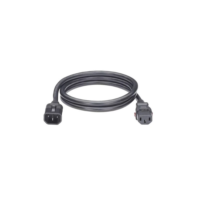 CABLE DE ALIMENTACIÓN ELÉCTRICA HOFFMAN CON BLOQUEO DE SEGURIDAD, DE IEC C14 A IEC C13, 1.8 METROS DE LARGO, COLOR NEGRO, 1 PIEZ