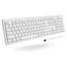 MACALLY TECLADO USB DE TAMAÑO COMPLETO CON CABLE PARA MAC MINI/PRO, COMPUTADORA DE COMPUTADORA IMAC, MACBOOK PRO/AIR CON 16 TECL