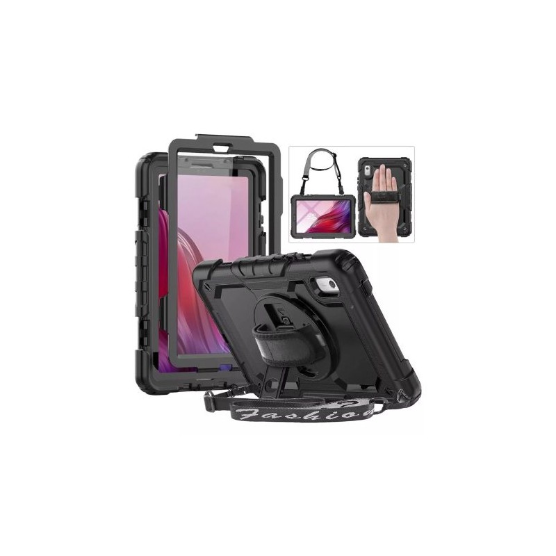 FUNDA USO RUDO PARA LENOVO TAB M9 (TB-310FU) 2023 CON CORREA, (NO INCLUYE LÁPIZ), NEGRA