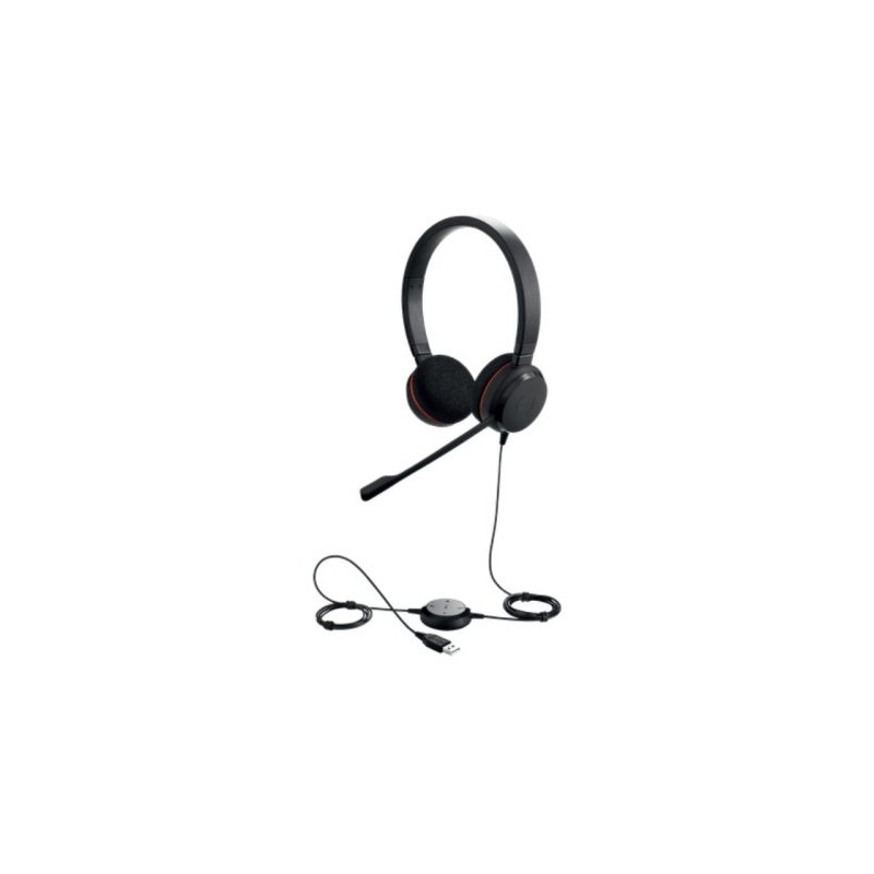 JABRA AUDÍFONOS CON MICRÓFONO EVOLVE 20 UC STEREO, ALÁMBRICO, USB, NEGRO, 4999-829-209