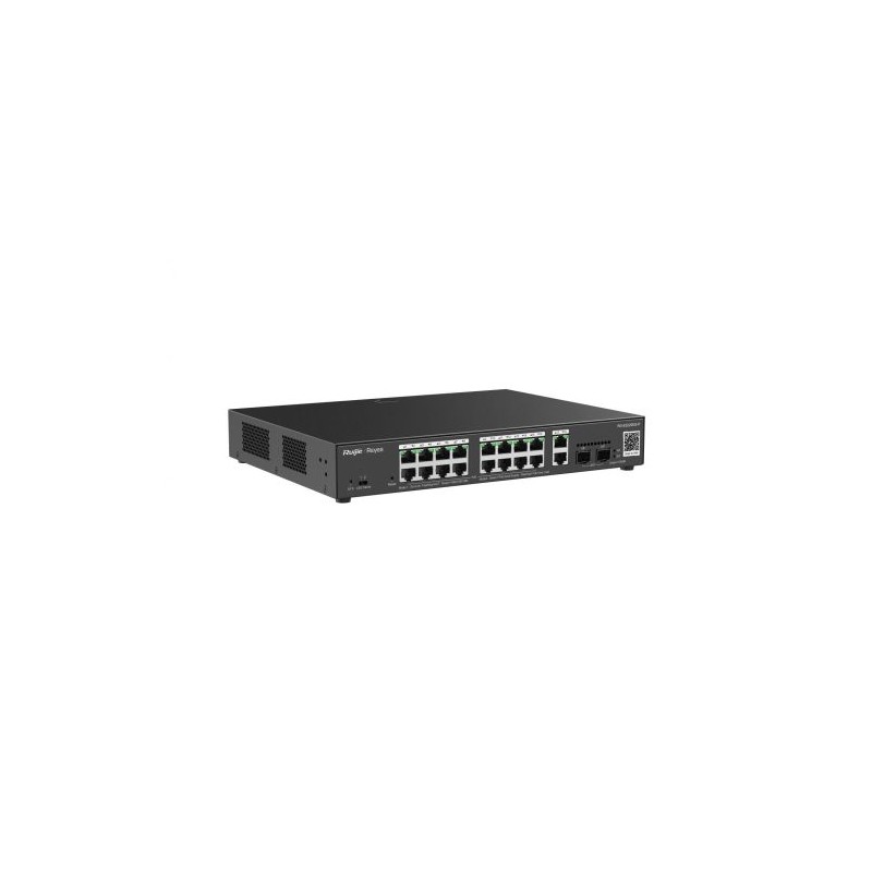 SWITCH RUIJIE GIGABIT ETHERNET RG-ES220GS-P, 18 PUERTOS RJ-45 10/100/1000MBP, 40GBIT/S, 8000 ENTRADAS – ADMINISTRABLE, RG-ES220G