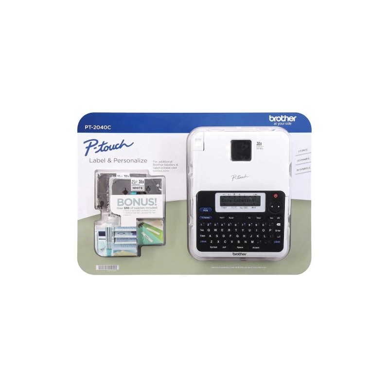 ETIQUETADORA BROTHER P-TOUCH PT-2040C, CON DOS CINTAS ADICIONALES (TZE-131, TZE-231)