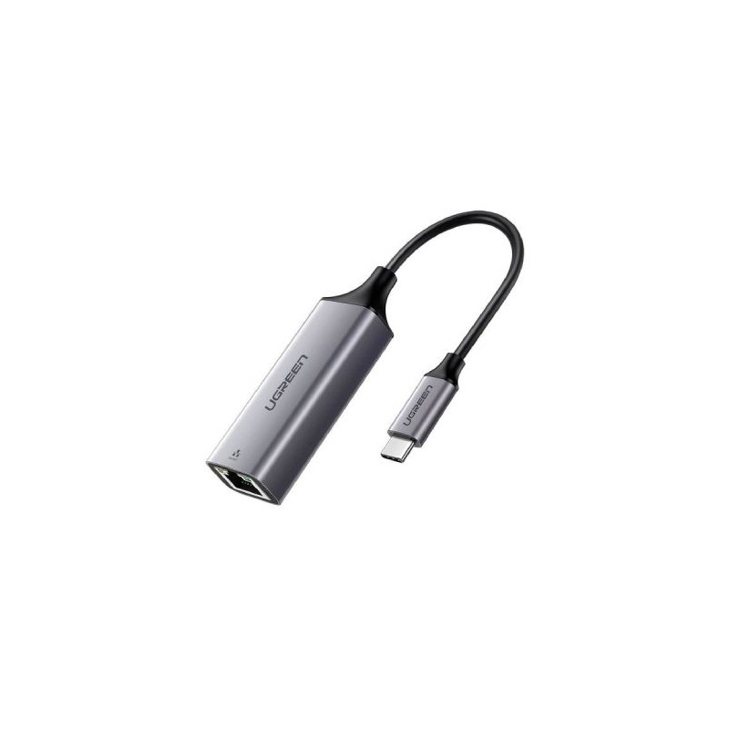 ADAPTADOR UGREEN USB C MACHO – RJ-45 HEMBRA, NEGRO/GRIS, 50737