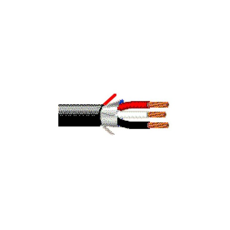 BOBINA BELDEN DE CABLE BLINDADO PARA TRANSMISIÓN, 20 AWG, 3 HILOS, 305 METROS, NEGRO, 31T2001 0101001