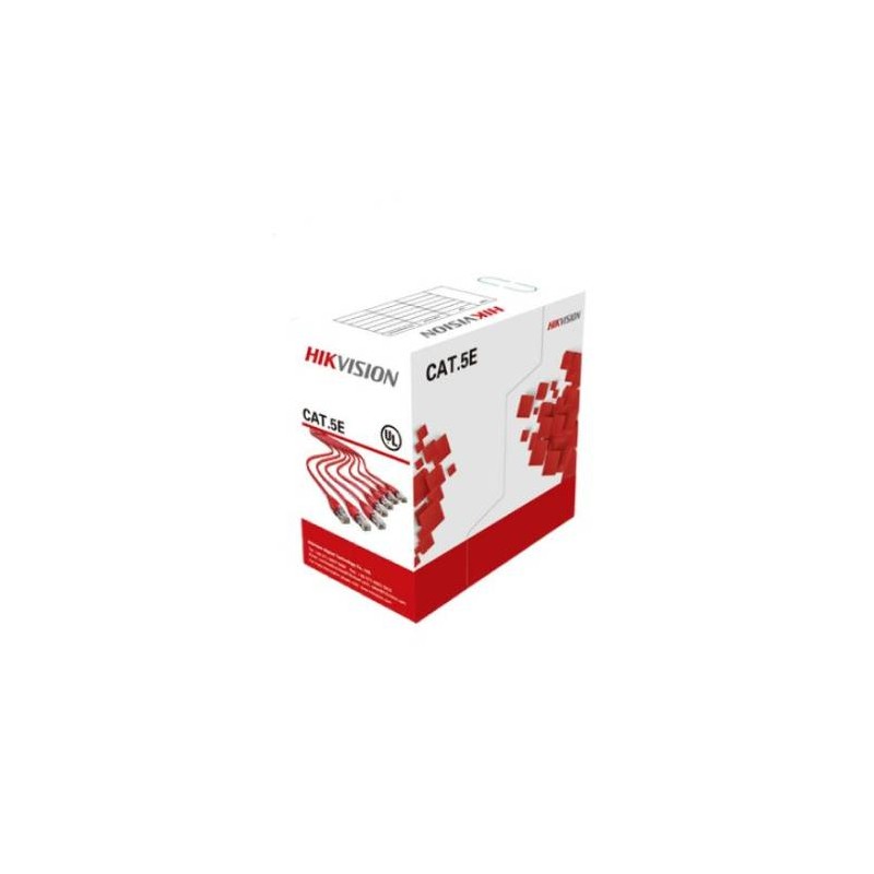 HIKVISION BOBINA DE CABLE CAT5E UTP, 100 METROS, BLANCO, DS-1LN5E-S-100