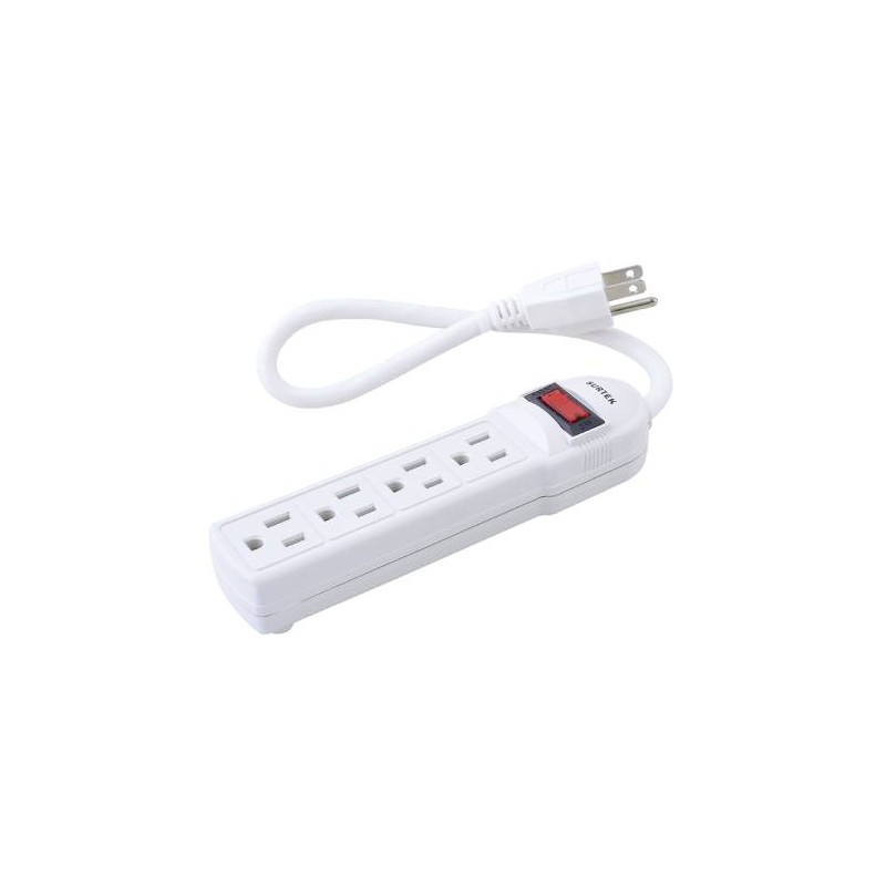 BARRA MULTICONTACTO SURTEK 136200, 4 CONTACTOS, 15A, 125V, 50CM, BLANCO, 136200