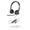 AURICULARES POLY BLACKWIRE 3320, ALÁMBRICO, USB A, NEGRO, 213934-01