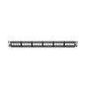 PANDUIT PANEL DE PARCHEO MODULAR PLANO (SIN CONECTORES), 24 PUERTOS RJ-45, 1U, NEGRO, NKFP24Y