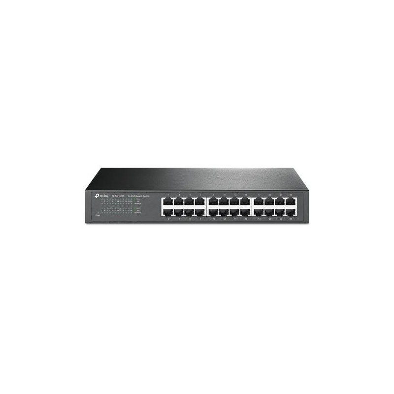 SWITCH TP-LINK GIGABIT ETHERNET TL-SG1024D, 24 PUERTOS 10/100/1000MBPS, 48 GBIT/S, 8000 ENTRADAS – NO ADMINISTRABLE, TL-SG1024D