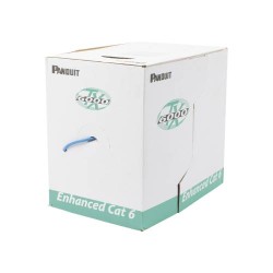 BOBINA DE CABLE UTP 305 M. DE COBRE, TX6000™ PANNET, REELEX, AZUL, CATEGORÍA 6 MEJORADO (23 AWG), LSZH (BAJO HUMO, CERO HALÓGENO