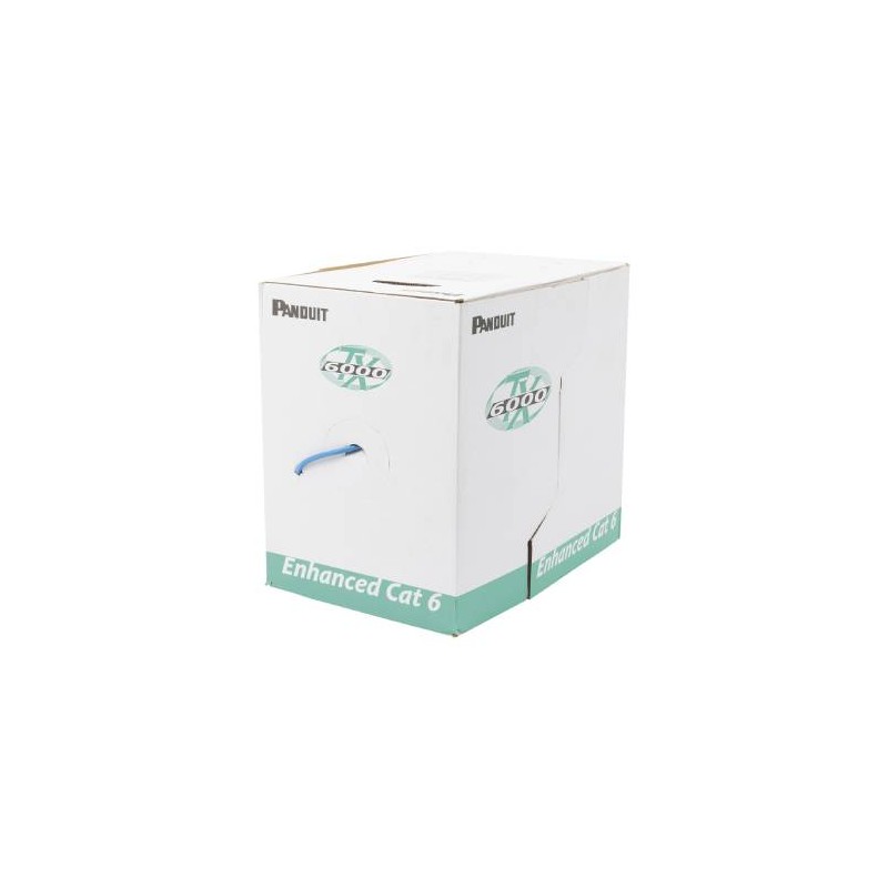 BOBINA DE CABLE UTP 305 M. DE COBRE, TX6000™ PANNET, REELEX, AZUL, CATEGORÍA 6 MEJORADO (23 AWG), LSZH (BAJO HUMO, CERO HALÓGENO