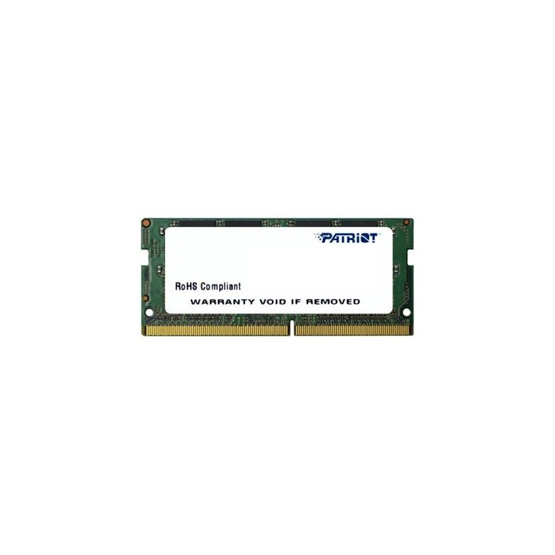 MEMORIA RAM PATRIOT SIGNATURE GREEN DDR4, 2400MHZ, 8GB (1X 8GB), NON-ECC, CL17, SO-DIMM, PSD48G240081S