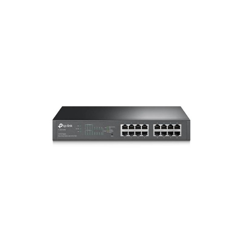 SWITCH TP-LINK GIGABIT ETHERNET TL-SG1016PE, 16 PUERTOS 10/100/1000 MBPS, 32 GBIT/S, 8000 ENTRADAS – ADMINISTRABLE, TL-SG1016PE