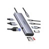HUB USB-C DOCKING STATION UGREEN 90325 9 EN 1, 2 USB-A 3.0 (5GBPS), 2 USB-C (5GBPS), USB-C PD CARGA 100W, HDMI 4K@60HZ, RJ45 (GI