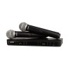 KIT MICRÓFONO SHURE BLX288/PG58, INALÁMBRICO, XLR, NEGRO, HASTA 14 HORAS DE AUTONOMÍA, BLX288/PG58