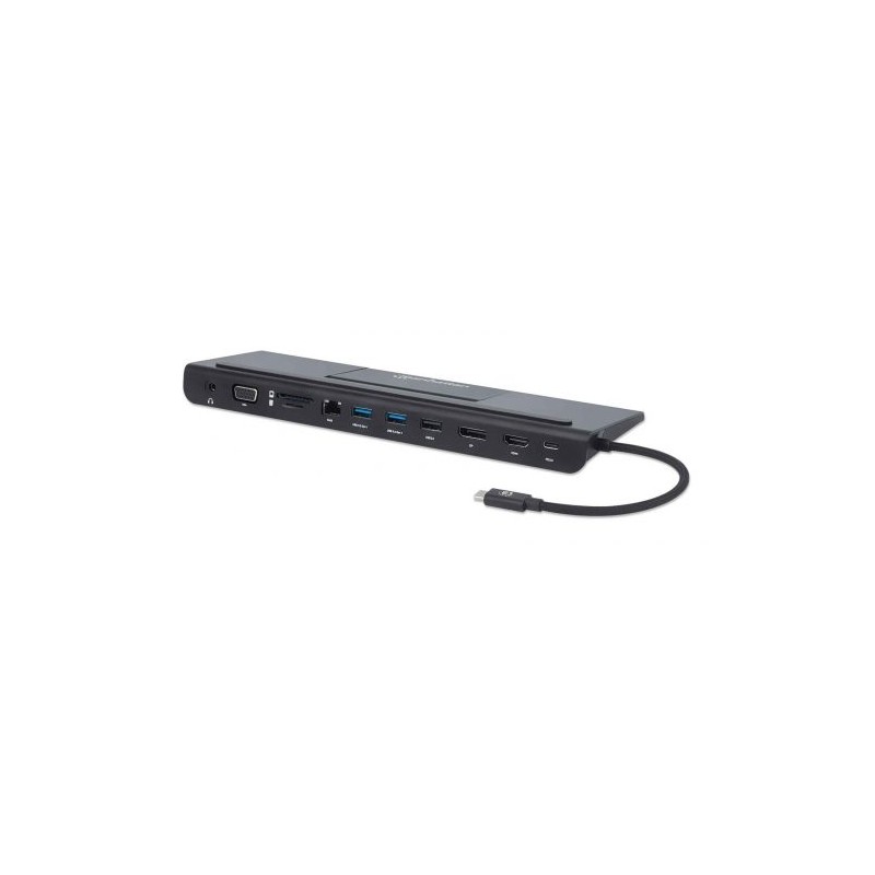 MANHATTAN DOCKING STATION 153478, 2X USB 3.2, 1X USB 2.0, 1X HDMI,1X RJ-45, NEGRO, 153478